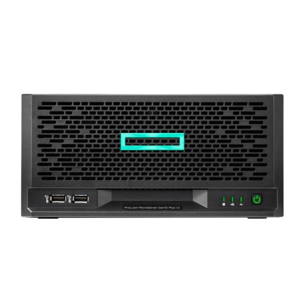 Server HPE ProLiant MicroServer Gen10 Plus v2, MicroTower, Intel Xeon E-2314 (4 C / 4 T, 2.80 GHz - 4.50 GHz, 8 MB cache, 65 W), 16 GB DDR4 ECC, 4 x LFF, Alimentator extern 180 W