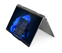 Laptop Lenovo ThinkPad X1 2-in-1 Gen 10 Aura Edition 21Q0006VHV, 14 inch 2880 x 1800 Touchscreen, Intel Core ultra 7 255U (12 C / 14 T, 1.7 GHz - 4.8 GHz, 12 MB Intel Smart Cache cache, 15 W), 32 GB LPDDR5x, 1 TB SSD, Intel Intel Arc Graphics, Windows 11 Pro, Tastatura US, Gri
