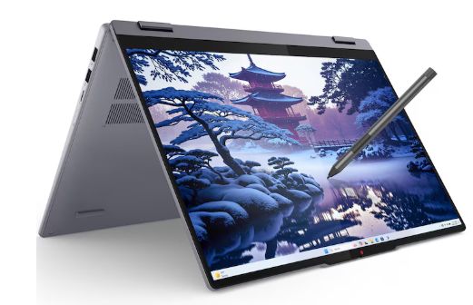 Laptop Lenovo IdeaPad 5 2-in-1 16IAL10 83KS004NRM, 16 inch 1920 x 1200 Touchscreen, Intel Core ultra 7 255H (16 C / 16 T, 2.0 GHz - 5.1 GHz, 24 MB Intel® Smart Cache cache, 45 W), 16 GB LPDDR5X, 1 TB SSD, Intel Arc 140T, Free DOS, Tastatura English, Luna Grey