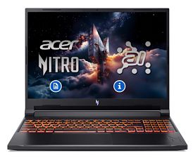 Laptop Acer Nitro V 16 ANV16-42, 16.0 inch 1920 x 1200, AMD Ryzen 5 240 (6 C / 12 T, 3.3 GHz - 5.0 GHz, 16 MB cache, 45 W), 16 GB DDR5, 512 GB SSD, Nvidia GeForce RTX 5050, Free DOS, Tastatura US, Negru