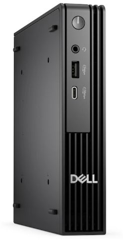 Desktop PC Dell Pro Micro QCM1255 Mini PC, AMD 8500GE (6 C / 12 T, 3.7 GHz - 5 GHz, 16 MB cache, 35 W), 16 GB DDR5, 512 GB SSD, Fara unitate optica, AMD Radeon Graphics Partajata, 65 W - adaptor extern, Windows 11 Pro