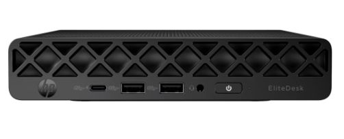 Desktop PC HP EliteDesk 8 Mini G1a Mini PC, AMD Ryzen 5 220 (6 C / 12 T, 3.2 GHz - 4.9 GHz, Nespecificat cache, 35 W), 16 GB DDR5, 512 GB SSD, Fara unitate optica integrata, AMD Radeon Graphics Partajata, 65 W - adaptor extern, Windows 11 Pro