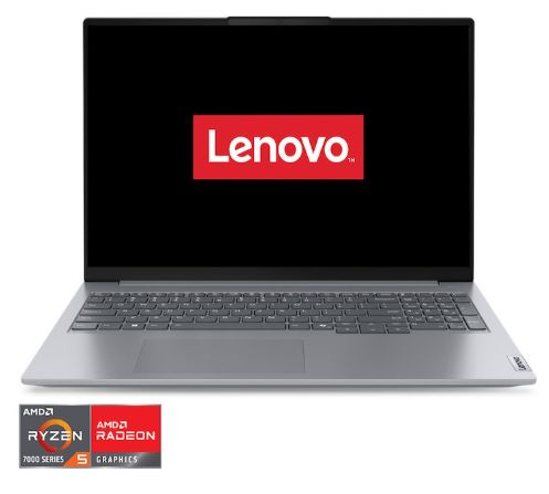 Laptop Lenovo ThinkBook 16 Gen 7 ARP 21MW0098RM, 16 inch 1920 x 1200, AMD Ryzen 3 7335U (4 C / 8 T, 3.0 GHz - 4.3 GHz, 8 MB cache, 28 W), 16 GB DDR5, 512 GB SSD, AMD 660M, Windows 11 Pro, Tastatura English US, Arctic Grey
