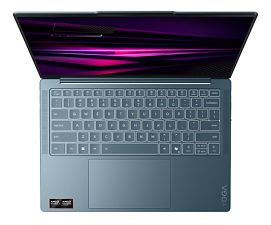 Laptop Lenovo Yoga Slim 7 14agp11 83QS007XRM, 14 inch 1920 x 1200, AMD Ryzen AI 7 445 (6 C / 12 T, 2.0 GHz - 4.6 GHz, L2 Cache: 6 MBL3 Cache: 8 MB cache, 28 W), 16 GB LPDDR5X, 1 TB SSD, AMD Radeon 840M, Free DOS, Tastatura English, Tidal Teal
