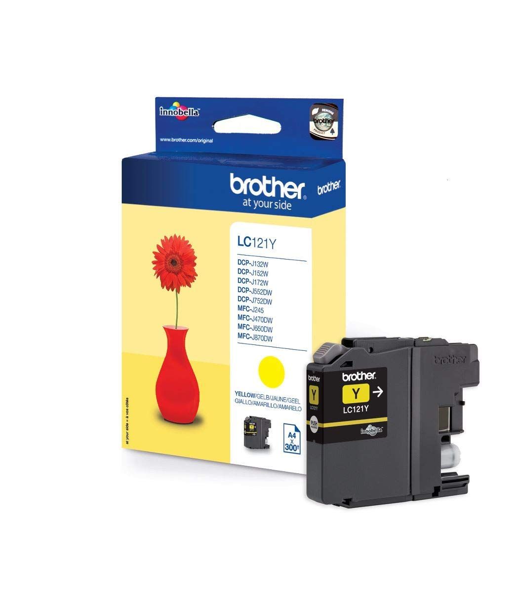 Cartus cerneala Brother LC121Y ,Galben ,300 pagini ,Original (dcp-j552dw/mfc-j470dw)