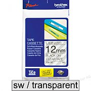 BROTHER TZE131 Brother TZE131 Banda laminata 12mm BLACK ON CLEAR