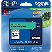 BLACK ON GREEN TAPE 18MM