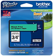 BLACK ON GREEN TAPE 18MM