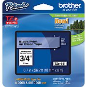 18MM BLACK ON CLEAR TAPE