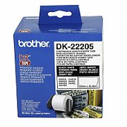 Brother  DK-22205 Banda continua de hartie 62 mm x 30,48 m, negru/alb