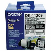 Brother  DK-11209 Etichete de hartie mici pentru adrese 62 mm x 29 mm, negru/alb, 800 buc