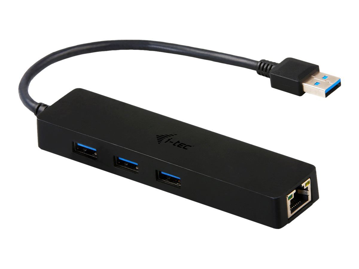 ITEC U3GL3SLIM i-tec USB 3.0 Metal HUB 3 Port cu Adaptor Gigabit Ethernet