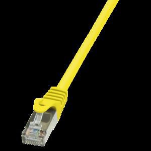 PATCH CORD FTP LOGILINK Cat5e, cupru-aluminiu, 1 m, galben, AWG26, ecranat  CP1037S  (include TV 0.06 lei)