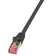 PATCH CORD S/FTP LOGILINK Cat6, LSZH, cupru, 1 m, negru, AWG27, dublu ecranat  CQ2033S  (include TV 0.06 lei)