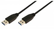 CABLU USB LOGILINK, USB 3.0 (T) la USB 3.0 (T), 2m, black,  CU0039  (include TV 0.06 lei)