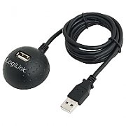 CABLU USB LOGILINK prelungitor, USB 2.0 (T) la USB 2.0 (M), 1.5m, format Docking Station pt. mufa mama, negru,  CU0013B  (include TV 0.15 lei)