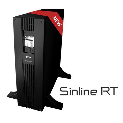 UPS Ever Sinline RT XL 3000, 3000 VA, 3000 W, cu management, line-interactive, 2x Schuko, 6x C13, 1x C19, 1x USB, 12 V / 7Ah LCD, Tower/Rack 3U, Negru
