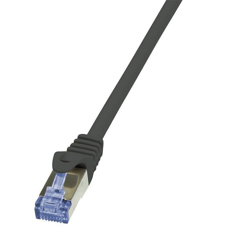PATCH CORD S/FTP LOGILINK Cat6a, LSZH, cupru, 1.5 m, negru, AWG26, dublu ecranat  CQ3043S  (include TV 0.06 lei)