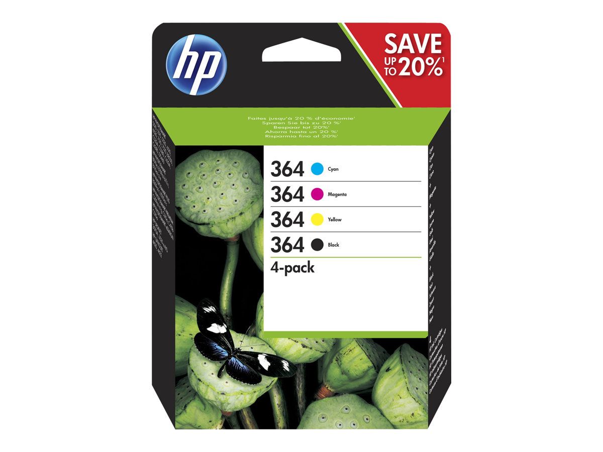 Cartus cerneala HP N9J73AE ,Black/tri-color ,1x250 pagini+3x300 pagini ,Original (364)