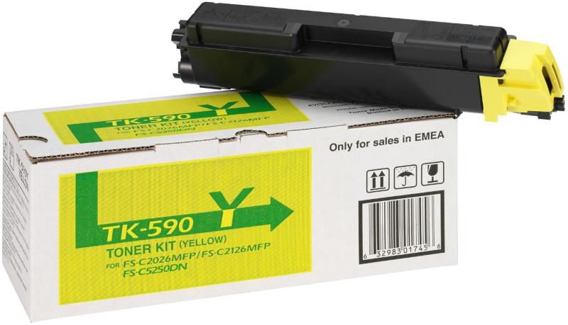 Cartus toner Kyocera 1T02KVANL0 ,Galben ,5 000 Pagini ,Original (TK-590y)