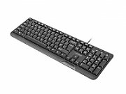 NATEC KEYBOARD TROUT SLIM USB, US LAYOUT, BLACK