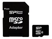 SILICONPOW SP008GBSTH010V10SP Silicon Power memory card Micro SDHC 8GB Class 10 +Adapter