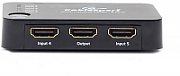 CABLU video GEMBIRD, switch 3 x HDMI (M) la HDMI (T), 0.5m, rezolutie maxima 4K UHD (3840 x 2160) la 60 Hz, conecteaza 3 dispozitive la 1 TV, indicator LED, negru,  DSW-HDMI-35  (include TV 0.15 lei)