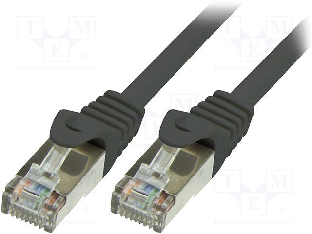 PATCH CORD FTP LOGILINK Cat6, cupru-aluminiu, 0.25 m, negru, AWG26, ecranat  CP2013S  (include TV 0.06 lei)