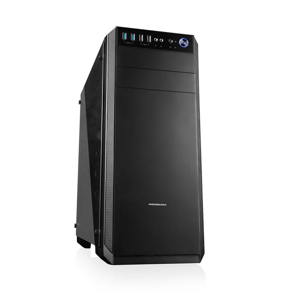 Carcasa MODECOM Oberon Pro Glass, Middle Tower, ATX, Negru