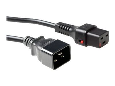 ASM IEC-PC1286 Power Cable, Male C20, H05VV 3 X 1.5mm2 to C19 IEC LOCK,3m black
