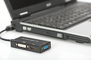 DIGITUS DisplayPort converter cable DP - HDMI+DVI+VGA M-F/F/F 0 2m 3 in 1 Multi-Media cable CE bl gold