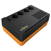 UPS nJoy PWUP-LI060SR-AZ01B, 600 VA, 360 W, cu management, line-interactive, 4x Schuko, 4 minute (50% sarcina), Brick, Negru