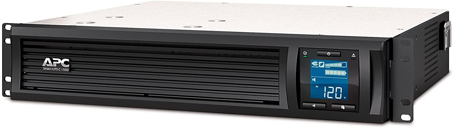 UPS APC SMC1500I-2UC, 1500 VA, 900 W, line-interactive, 4x C13, 1x C14, 1x RJ45, 1x USB, 20,7 Minute (50% sarcina), LCD, Rack 2U, Alb
