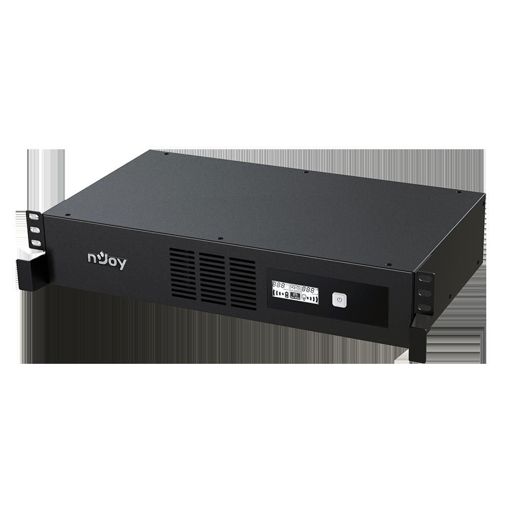 UPS nJoy UPLI-LI080CO-AZ01B, 800 VA, 480 W, cu management, line-interactive, 4x C13, 5.5 minute (50% sarcina), Rack 2U, Negru