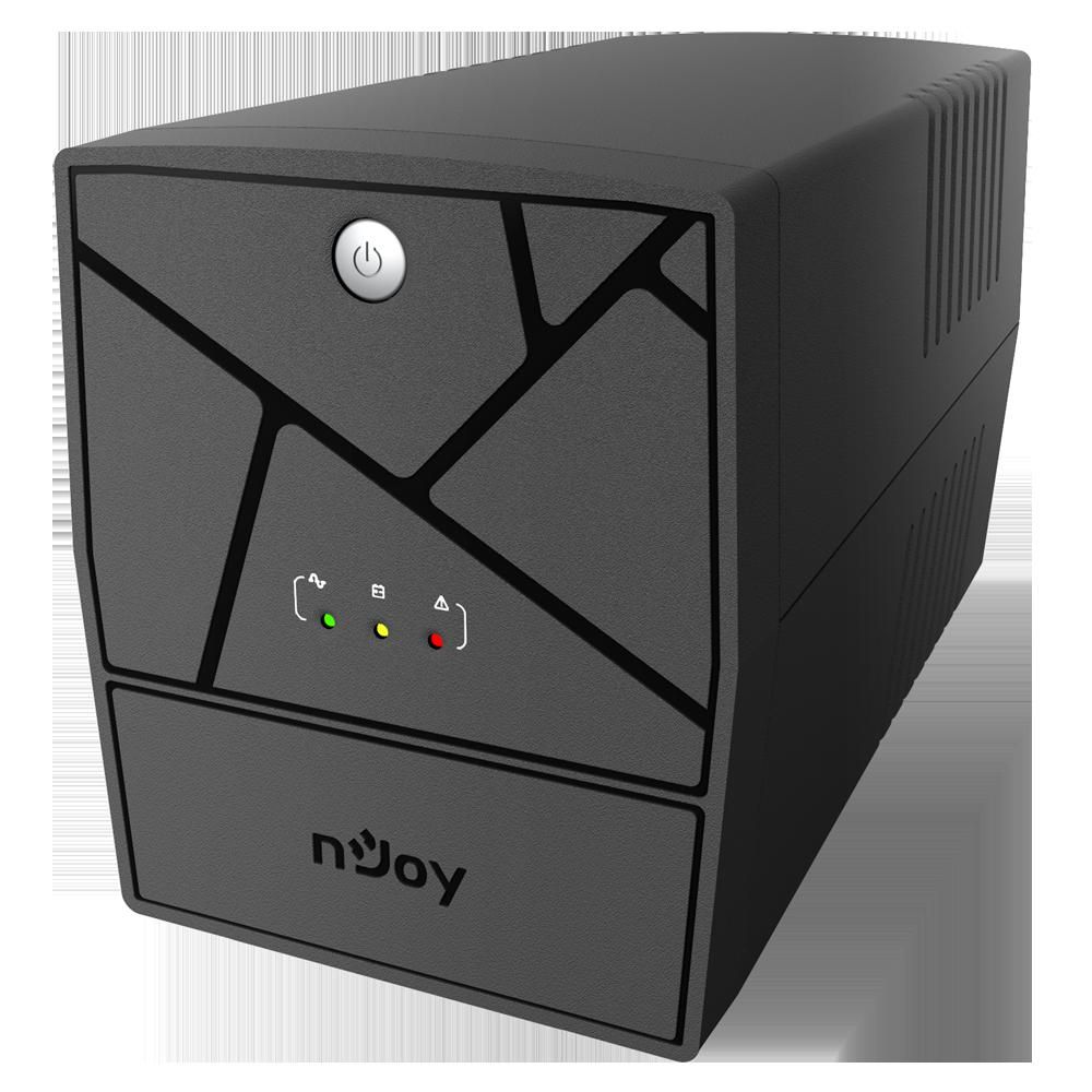 UPS nJoy UPLI-LI200KU-CG01B, 2000 VA, 1200 W, cu management, line-interactive, 4x Schuko, 4 minute (50% sarcina), Tower, Negru