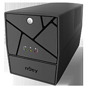 UPS nJoy UPLI-LI200KU-CG01B, 2000 VA, 1200 W, cu management, line-interactive, 4x Schuko, 4 minute (50% sarcina), Tower, Negru
