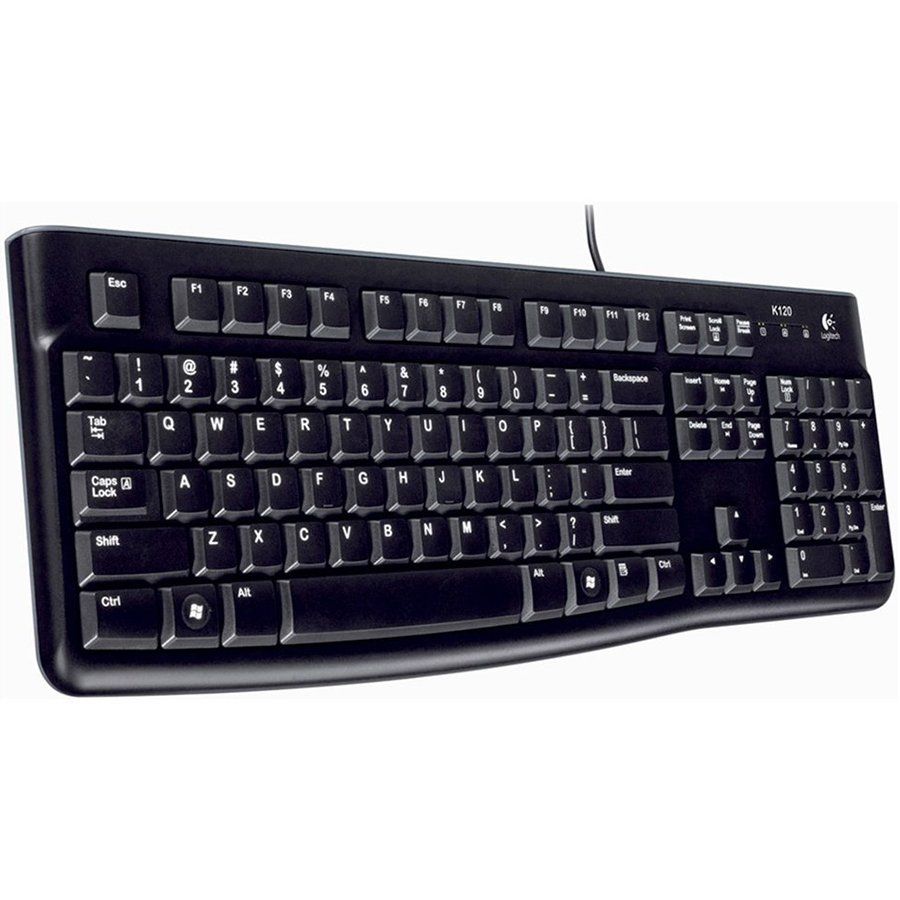 LOGITECH Corded  Keyboard K120 - Business EMEA - US International - BLACK