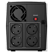 UPS nJoy UPLI-LI200KE-CG01B, 2000 VA, 1200 W, fara management, line-interactive, 4x Schuko, 4 minute (50% sarcina), Negru