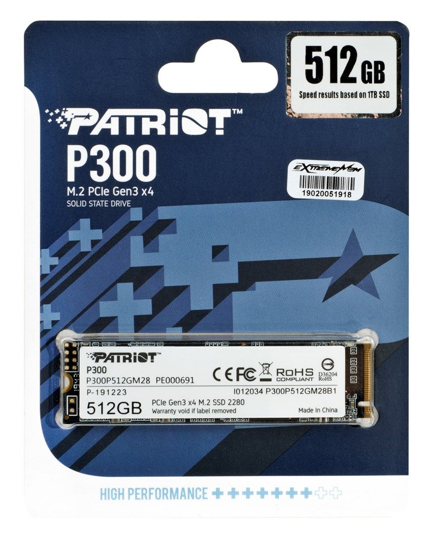 SSD PATRIOT P300 512 GB PCIe 3.0 x4 M.2 2280
