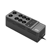 UPS APC BE850G2-GR, 850 VA, 520 W, cu management, off-line, 8x Schuko, 2x USB, 12V/9Ah Sealed Lead-acid, LED, Brick, Negru