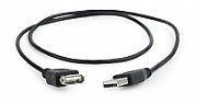 CABLU USB GEMBIRD prelungitor, USB 2.0 (T) la USB 2.0 (M), 3m, conectori auriti, negru,  CCP-USB2-AMAF-10  (include TV 0.06 lei)
