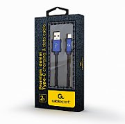 CABLU alimentare si date GEMBIRD, pt. smartphone, USB 3.0 (T) la USB 3.1 Type-C (T), 1m, alb,  CCP-USB3-AMCM-1M-W  (include TV 0.06 lei)