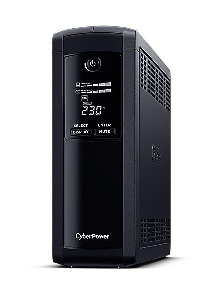 UPS Cyber Power VP1600ELCD, 1600 VA, 960 W, cu management, line-interactive, 5x Schuko, 1x RJ45, 1x USB, 12.0V/9.0Ah LCD, Tower, Negru
