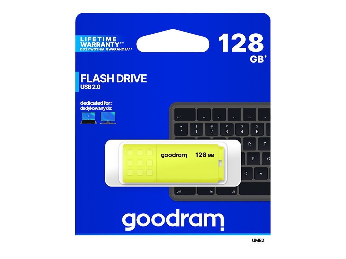 Goodram UME2 128GB USB flash drive USB Type-A 2.0 Yellow