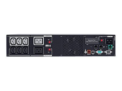 UPS Cyber Power PR3000ERT2U, 3000 VA, 3000 W, cu management, line-interactive, 6x C13, 2x C19, 1x RJ45, 1x USB, RBP0129, 1 – 10 min., LCD, Rack 2U, Negru
