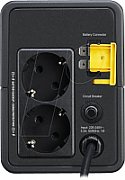 UPS APC BVX700LI-GR, 700 VA, 360 W, fara management, line-interactive, 2x Schuko, 12V 7Ah Sealed Lead-acid, Tower, Negru