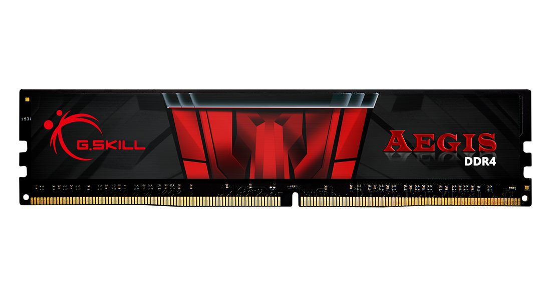 Memorie G.Skill Aegis 8 GB DDR4 3000 MHz CL16, XMP 2.0, Negru-rosu