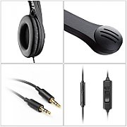 CASTI Edifier, cu fir, standard, utilizare multimedia, call center, microfon pe casca, conectare prin USB 2.0, negru,  K800-BK , (include TV 0.75 lei)