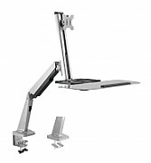 SUPORT de birou LOGILINK, pt 1 TV/monitor plat, diag. max 32 inch, rotatie, inclinare, pivotare, max 8 kg,  BP0040