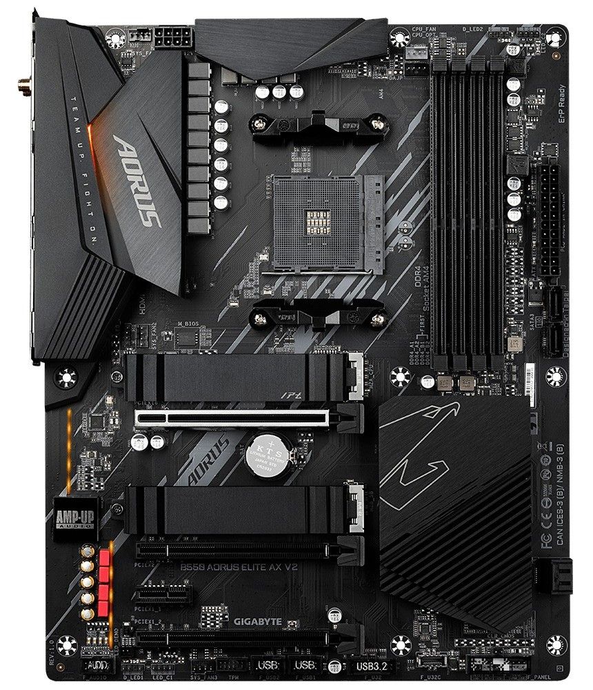 Placa de baza GIGABYTE B550 AORUS ELITE AX V2, socket AM4, 4x DDR4 UDIMM, 4x SATA, 2x NVMe, 13x USB-A, 1x USB-C, ATX